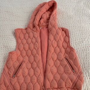 W Free People Coral Zip Up oversized hoodie